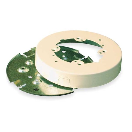 Legrand Round Fan Box, 500, 700 Series, 2 Channel, 5.5 in W, 1 in H, 5 1/2 in L, Ivory V5738AF