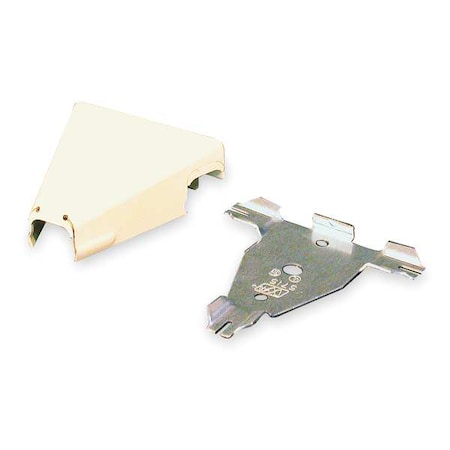 Legrand Tee Raceway, 500, 700 Series, 1 Channel, 0.87 in W, 2-1/2 in H, 2-1/2 in L, Ivory V5715