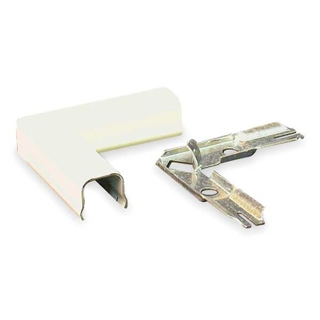 Legrand 90 Deg Flat Elbow Raceway, 700 Series, 1 Channel, 3/4 in W, 0.66 in H, 2-3/4 in L, Ivory V711