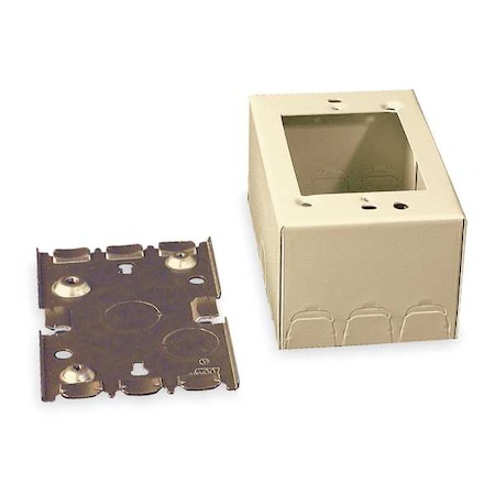Legrand Deep Switch and Receptacle Box, 500, 700 Series, 2 Channel, 2.87 in W, 2.25 in H, 4.62 in L, Ivory V5744S