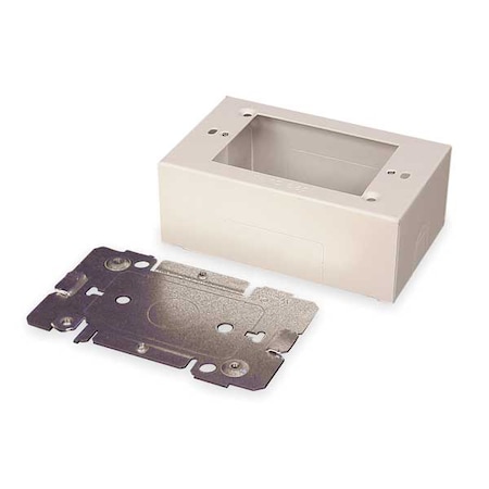 Legrand Device Box, 2400 Series, 1.75 in H, 4-3/4 in L, Ivory V2448
