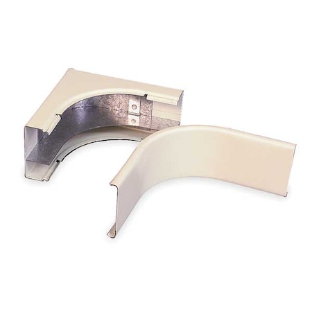 Legrand Internal Elbow Raceway, 2400D Series, 2 Channel, 1.87 in W, 4 in H, 4 in L, Ivory V2417DFO