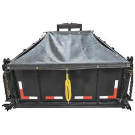 Buyers Products Standard Duty Tarp, 6 ft 6 in x 15 ft, 10 Mil, Gray/Black, PVC Coated Polyester, UV Resistant DTR6515