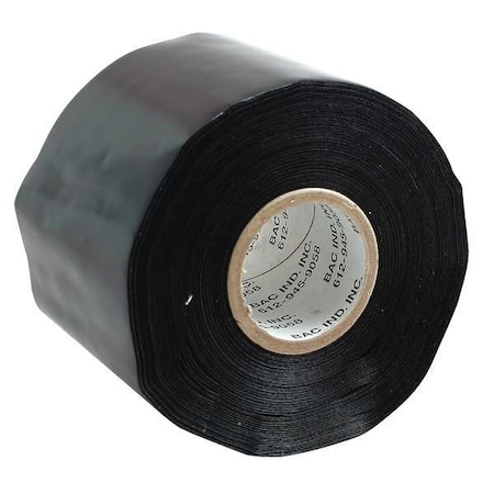 Bac Industries Duct Tape, Black, 36 yd L, 3 in W TBL-108