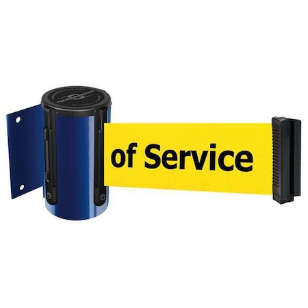 Tensabarrier Belt Barrier, Blue, Belt Color Yellow 896-STD-23-MAX-NO-YEX-C
