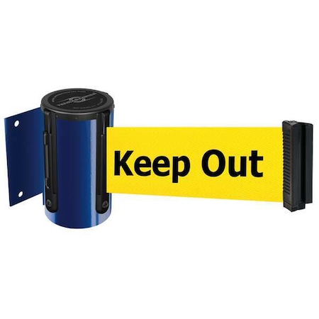 Tensabarrier Belt Barrier, Blue, Belt Color Yellow 896-STD-23-MAX-NO-YDX-C