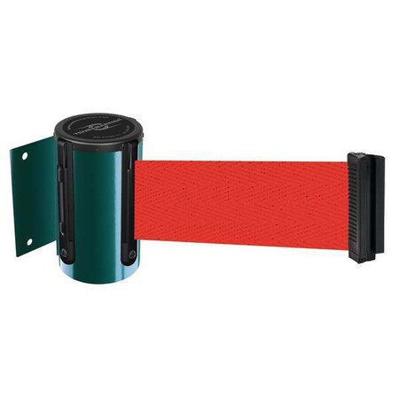 Tensabarrier Belt Barrier, Green, Belt Color Red 896-STD-28-MAX-NO-R5X-C