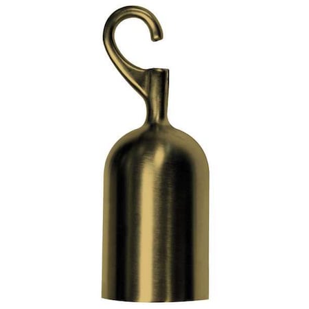 Lawrence Metal Post Rope Hook End, Satin Brass ROPEEND-HOOK-2S