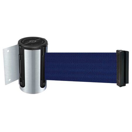 Tensabarrier Belt Barrier, Chrome, Belt Color Blue 896-STD-1S-MAX-NO-L5X-C
