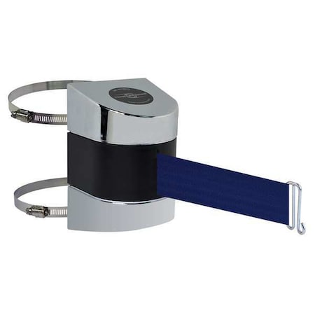 Tensabarrier Belt Barrier, Chrome, Belt Color Blue 897-15-C-1P-NO-L5X-A