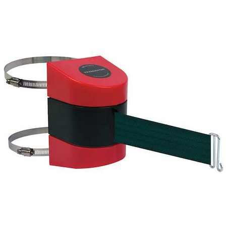 Tensabarrier Belt Barrier, Red, Belt Color Green 897-15-C-21-NO-G6X-A