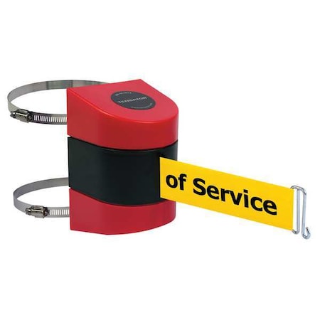 Tensabarrier Belt Barrier, Red, Belt Color Yellow 897-15-C-21-NO-YEX-A
