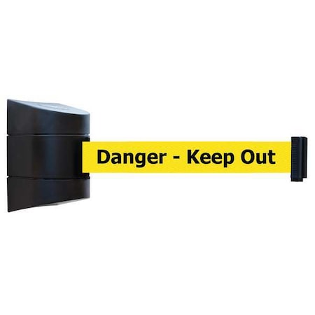 Tensabarrier Belt Barrier, Black, Belt Color Yellow 897-15-S-33-NO-YDX-C