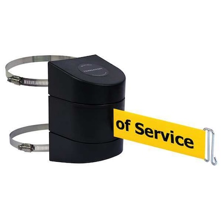 Tensabarrier Belt Barrier, Black, Belt Color Yellow 897-15-C-33-NO-YEX-A