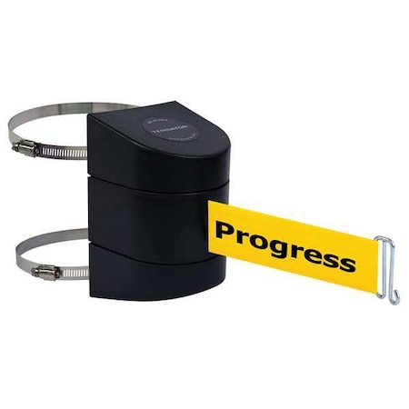 Tensabarrier Belt Barrier, Black, Belt Color Yellow 897-15-C-33-NO-YCX-A