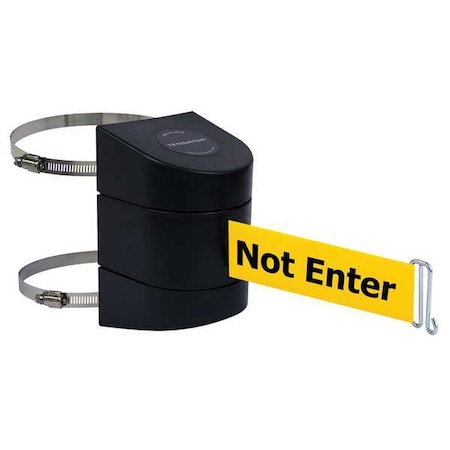 Tensabarrier Belt Barrier, Black, Belt Color Yellow 897-15-C-33-NO-YAX-A