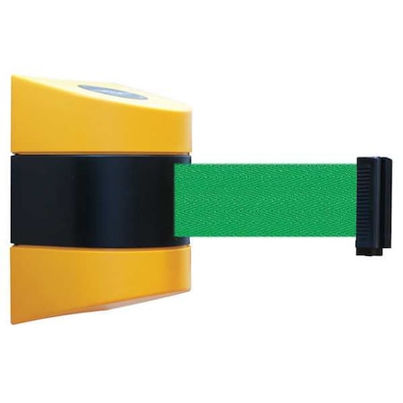 Tensabarrier Belt Barrier, Yellow, Belt Color Green 897-15-S-35-NO-G6X-C