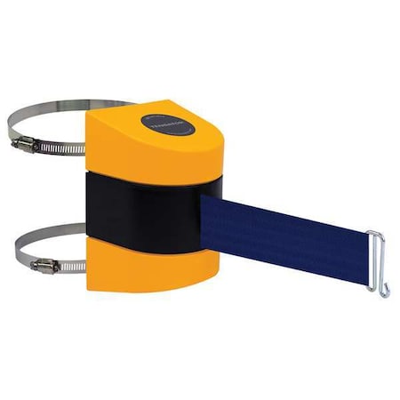 Tensabarrier Belt Barrier, Yellow, Belt Color Blue 897-15-C-35-NO-L5X-A