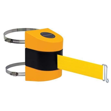 Tensabarrier Retractable Belt Barrier, Yellow, 15 ft Length, Yellow 897-15-C-35-NO-Y5X-A