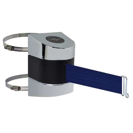Tensabarrier Belt Barrier, Chrome, Belt Color Blue 897-24-C-1P-NO-L5X-A