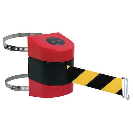 Tensabarrier Belt Barrier, Red, Belt Yellow/Black 897-24-C-21-NO-D4X-A