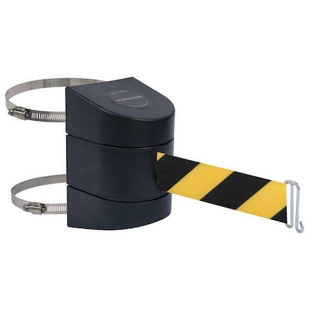 Tensabarrier Belt Barrier, Black, Belt Yellow/Black 897-24-C-33-NO-D4X-A