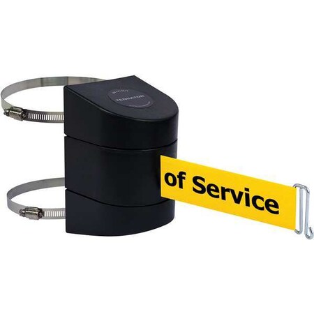Tensabarrier Belt Barrier, Black, Belt Color Yellow 897-24-C-33-NO-YEX-A