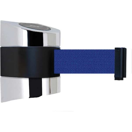 Tensabarrier Belt Barrier, Chrome, Belt Color Blue 897-30-S-1P-NO-L5X-C