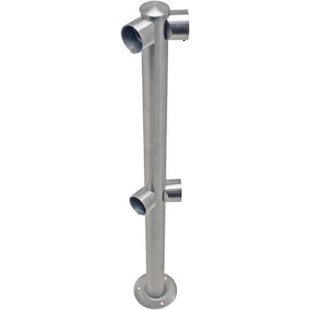 Tensabarrier Adapta-Rail, Angle Post, Polished Chrome ADAPTARAIL-2L-5-36-ANG-1P
