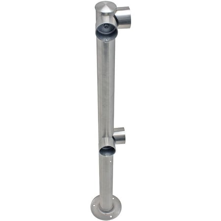 Tensabarrier Adapta-Rail, Corner Post, Polished Chrome ADAPTARAIL-2L-5-36-COR-1P