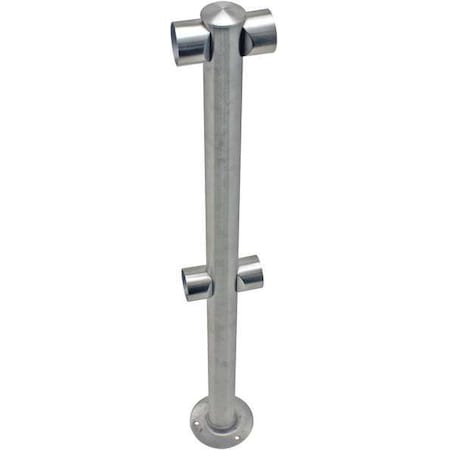 Tensabarrier Adapta-Rail, Center Post, Polished Chrome ADAPTARAIL-2L-5-36-CEN-1P