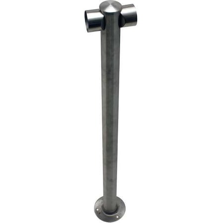Tensabarrier Adapta-Rail, Center Post, Satin Stainless ADAPTARAIL-1L-5-36-CEN-3S