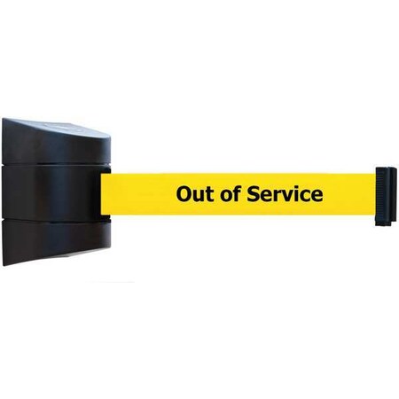 Tensabarrier Belt Barrier, Black, Belt Color Yellow 897-30-S-33-NO-YEX-C