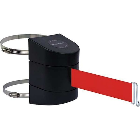 Tensabarrier Belt Barrier, Black, Belt Color Red 897-30-C-33-NO-R5X-A