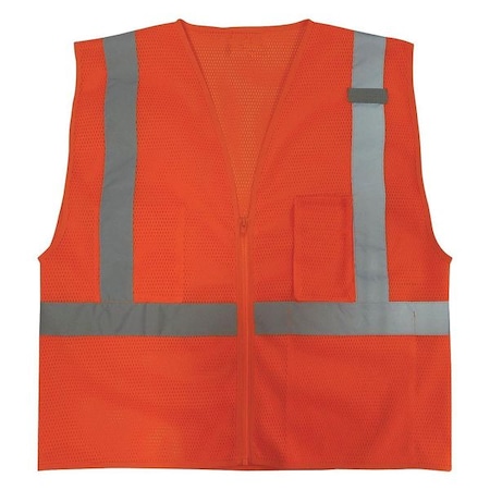 Condor 2XL Class 2 High Visibility Vest, Orange 3ZDR8