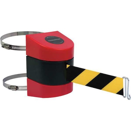 Tensabarrier Belt Barrier, Red, Belt Yellow/Black 897-30-C-21-NO-D4X-A