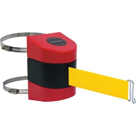 Tensabarrier Belt Barrier, Red, Belt Color Yellow 897-30-C-21-NO-Y5X-A