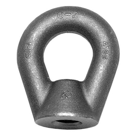 Ken Forging Oval Eye Nut, 1-1/2"-6 Thread Size, 2-7/32 in Thread Lg, Steel, Black Oxide EN-14-HD