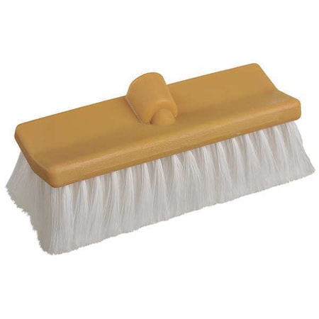 Tough Guy 6 in W BRUSH, Not Applicable L Handle, 10 in L Brush, White, Polypropylene, 10 in L Overall 3ZG66