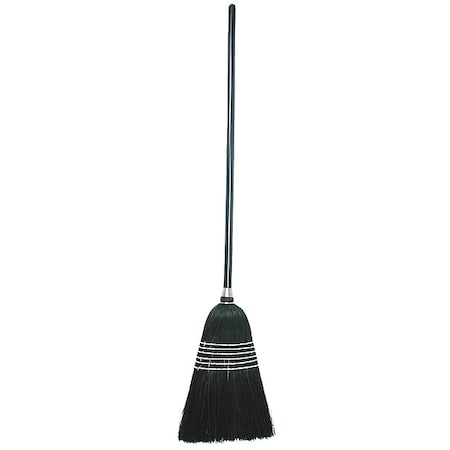 Tough Guy 11 1/2 in Sweep Face Corn Broom, Soft/Stiff Combination, Natural, Black 3ZJD7