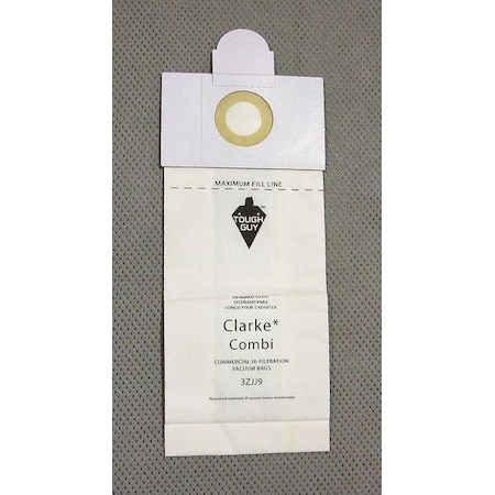 Tough Guy Vacuum Bag, 2-ply, Paper Bag, 10 PK 3ZJJ9