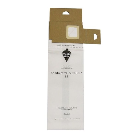 Tough Guy Vacuum Bag, 2-ply, Paper Bag, 5 PK 3ZJK9