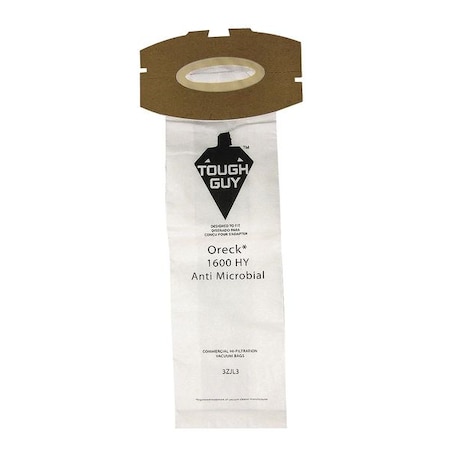 Tough Guy Vacuum Bag, 2-ply, Paper Bag, 25 PK 3ZJL3