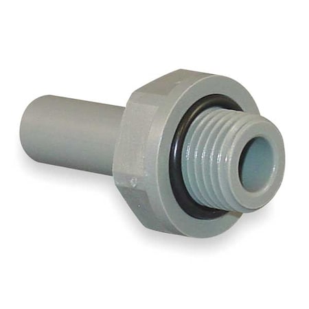 John Guest Push-Fit Adapter Fitting, Acetal, Gray, 10 PK PM050812S-10PK