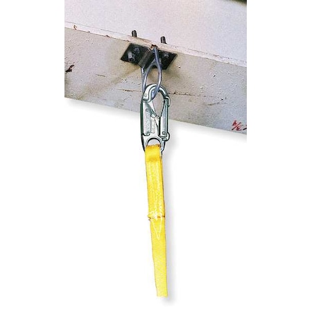 Miller D-Ring Beam Anchor, 4 in Length, 310 lb Weigth Capacity, Steel Anchor, Pivot D-Ring 410/