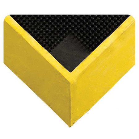 Wearwell Sanitizing/Disinfecting Mat, 2 1/2 in Thick, 32 in W x 39 in L, Black/Yellow 222