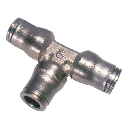 Legris Push-Fit Tee Fitting, 6mm Tube Size, Brass, Silver 3604 06 00