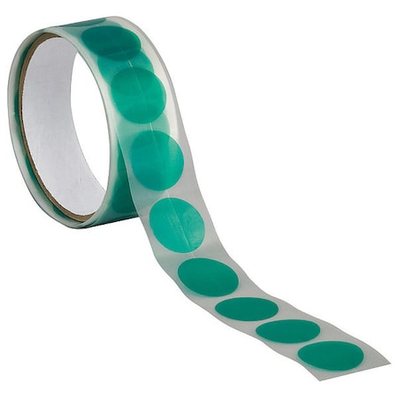 Tapecase Film Tape, 1 in W x 1 in L, 3.3 mil Thick, Green, Silicone Adhesive, 100 PK 15C641