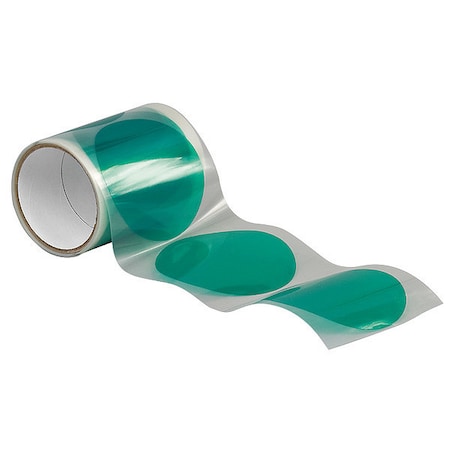 Tapecase Film Tape, 4 in W x 4 in L, 3.3 mil Thick, Green, Silicone Adhesive, 50 PK 15C644