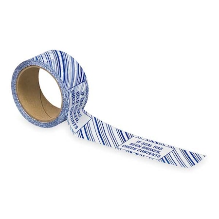 Tapecase Carton Tape, White/Blue, 2In x 55Yd 15C746